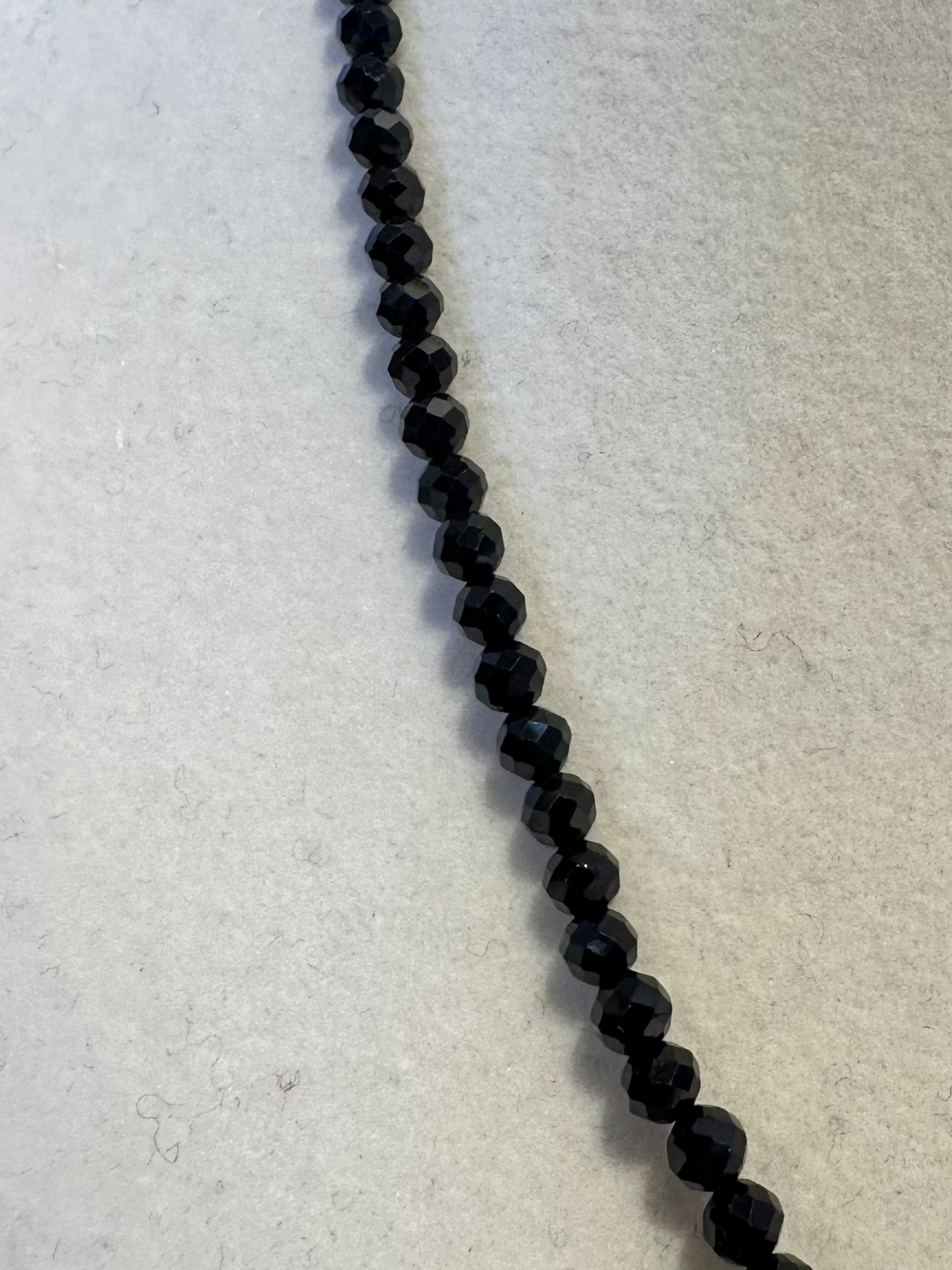Fish Charm Gemstone Necklace - Black Spinel