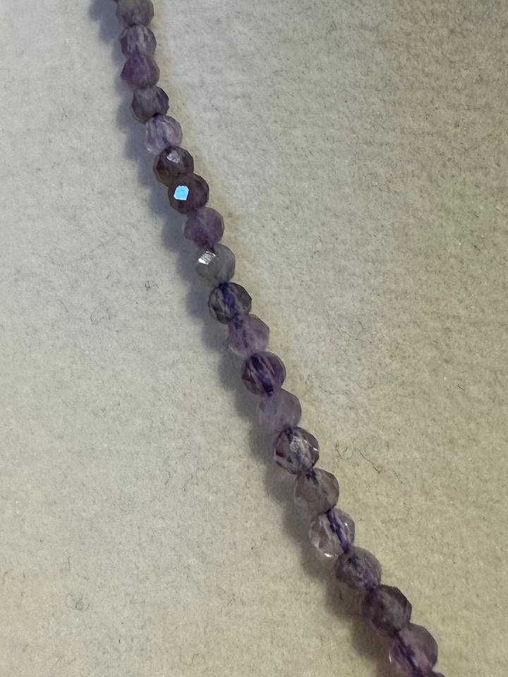 Fish Charm Gemstone Necklace - Amethyst