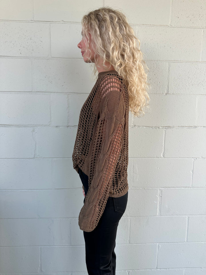Cable Car Knit Top - Burl