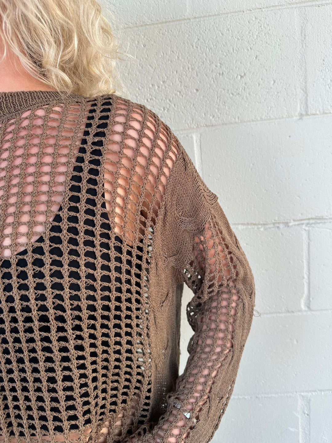 Cable Car Knit Top - Burl