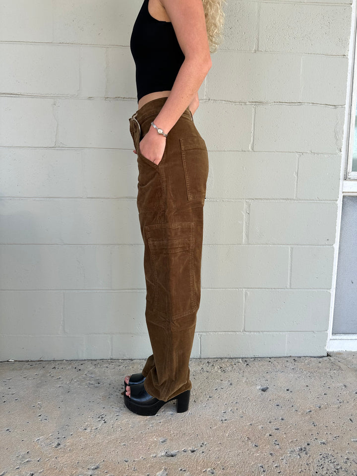 Corduroy Lyra Wide Leg Crop - Costes