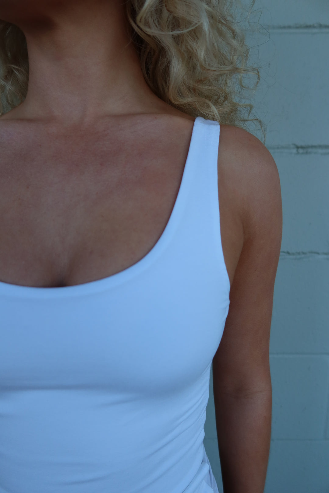 NUD Apparel Devon Long Tank In White