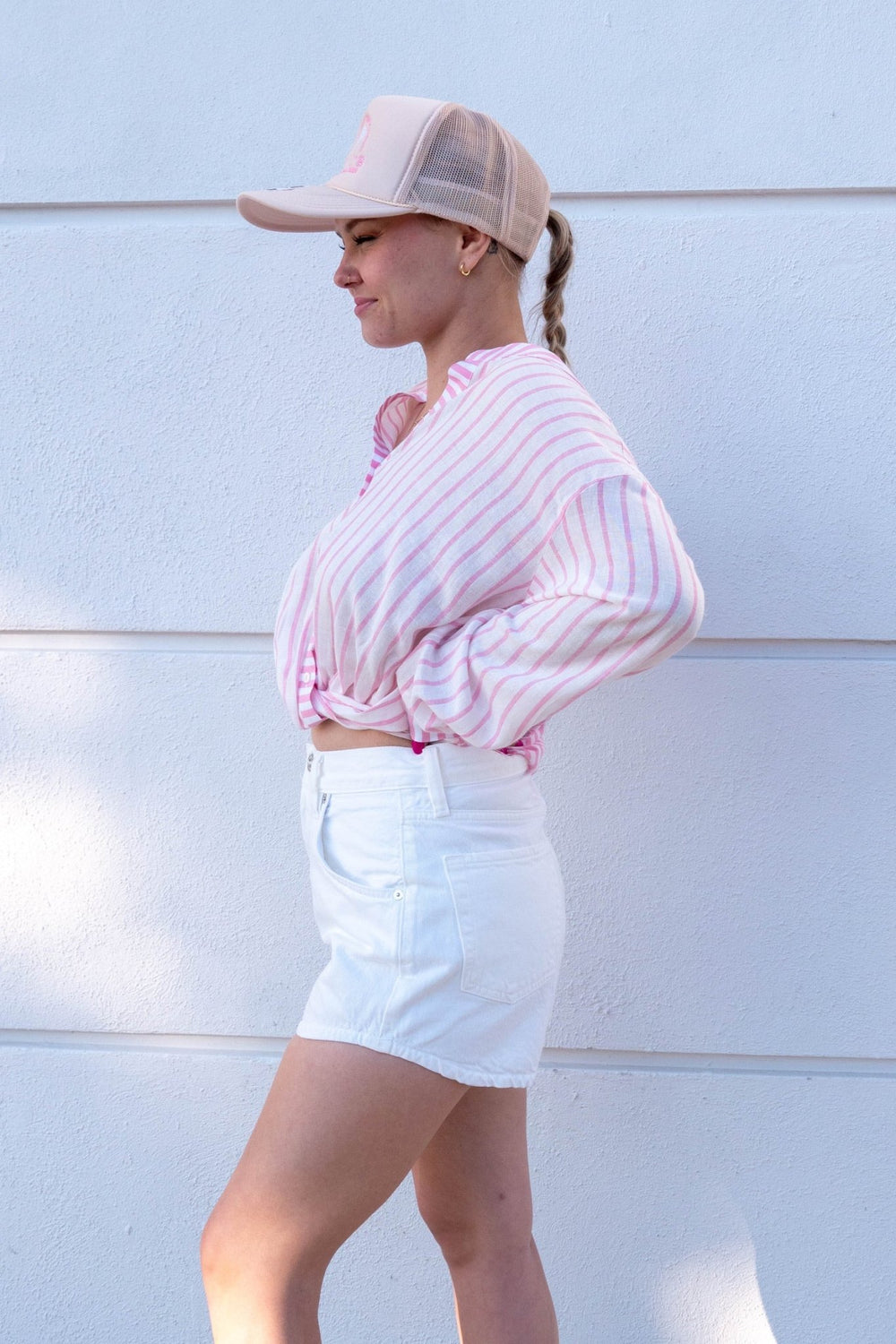 Abita Curved Hem Short - Macademia - Jaffi's