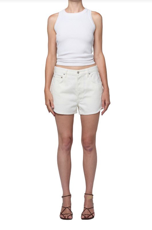Abita Curved Hem Short - Macademia - Jaffi's