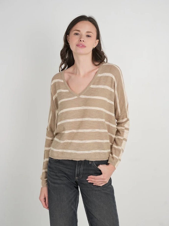 Aboat Time Knit Top - Eggshell - Jaffi's
