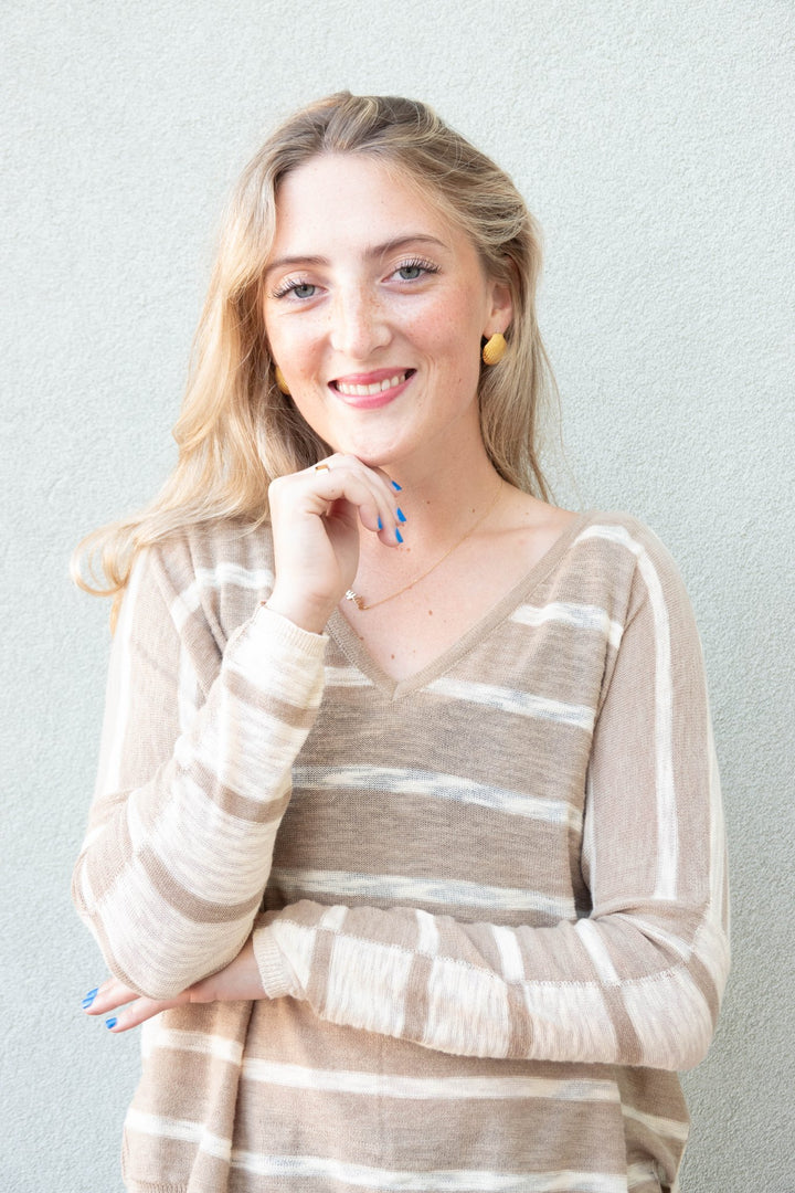 Aboat Time Knit Top - Eggshell - Jaffi&