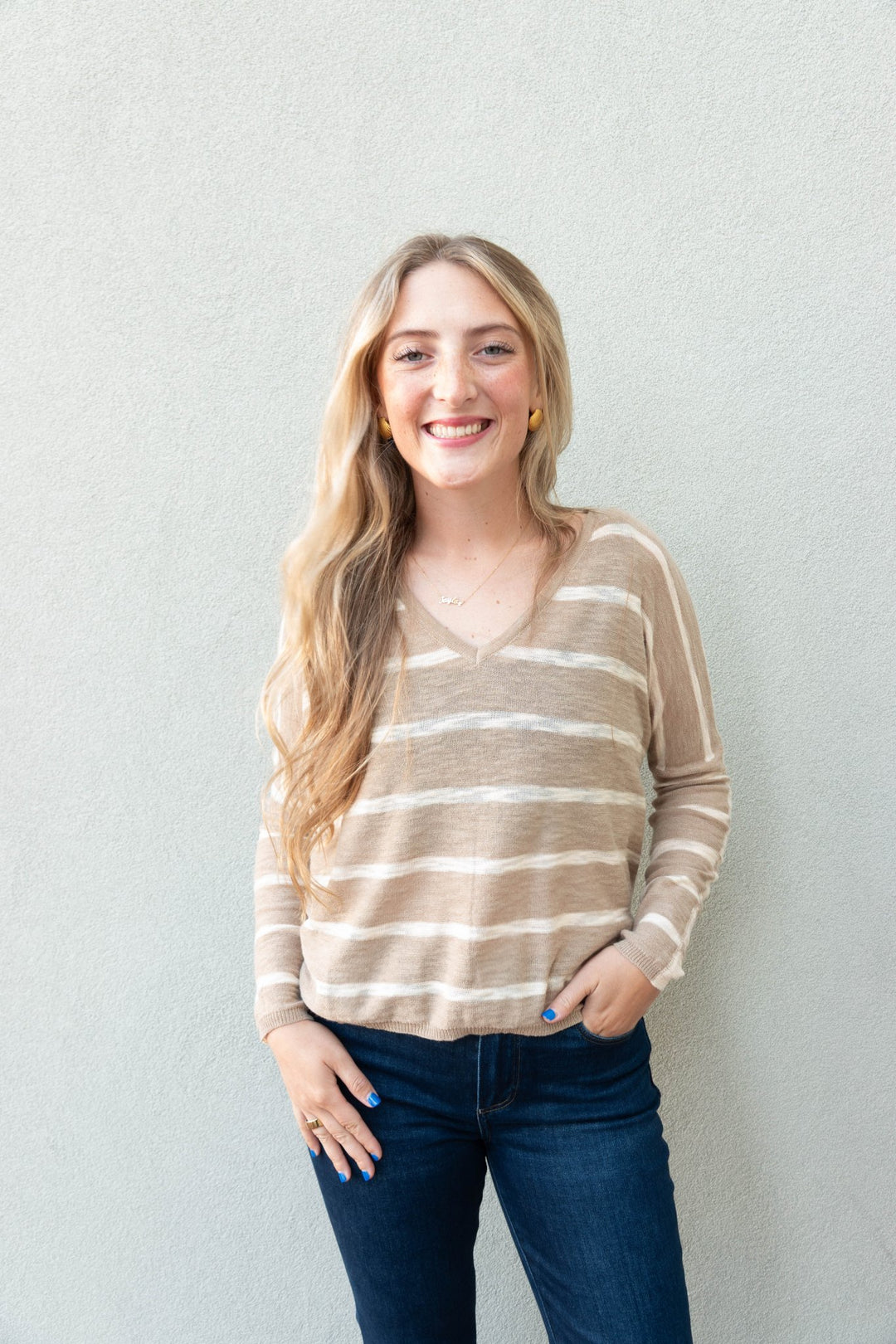 Aboat Time Knit Top - Eggshell - Jaffi&