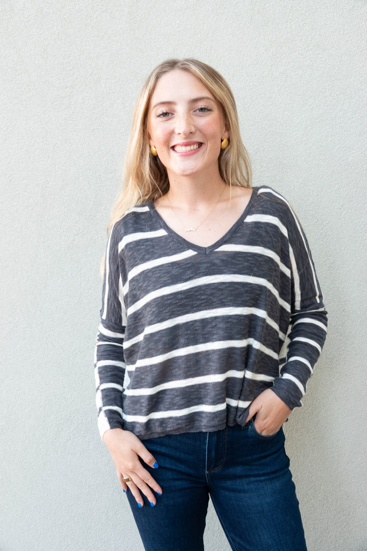 Aboat Time Knit Top - Steel - Jaffi&