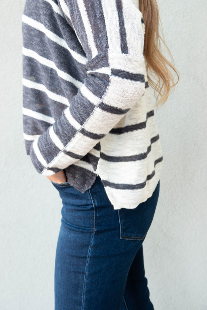Aboat Time Knit Top - Steel - Jaffi&