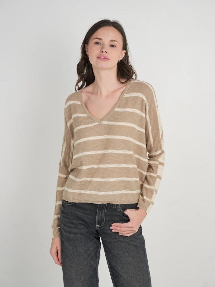 Aboat Time Knit Top - Eggshell