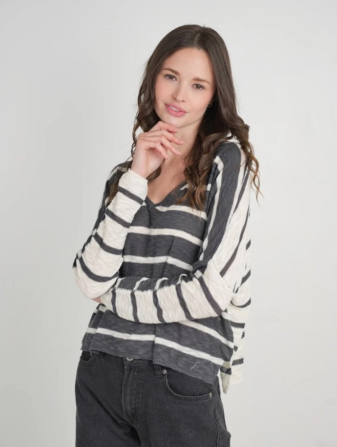 Aboat Time Knit Top - Steel