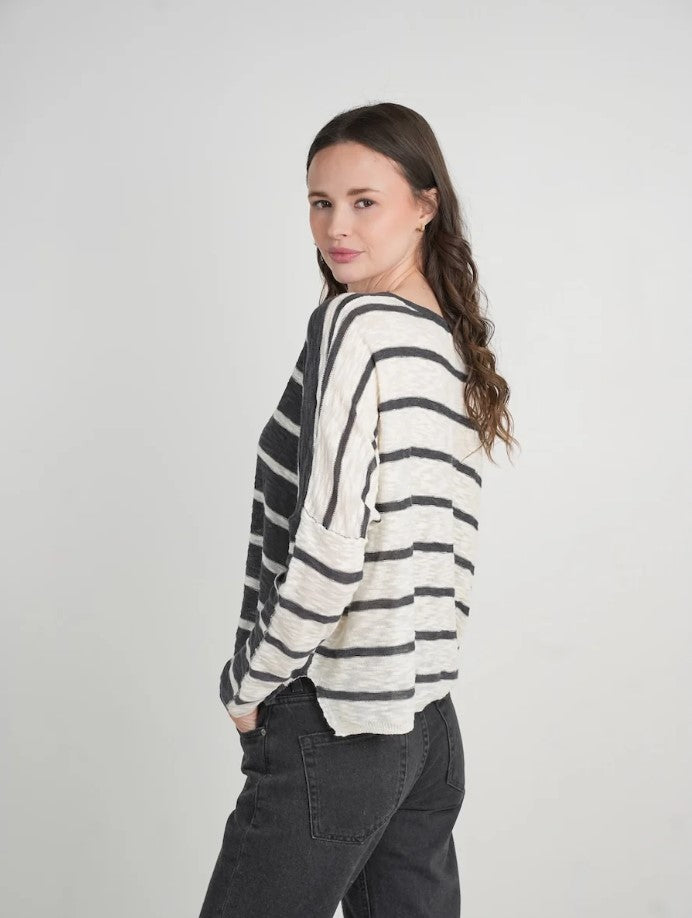 Aboat Time Knit Top - Steel