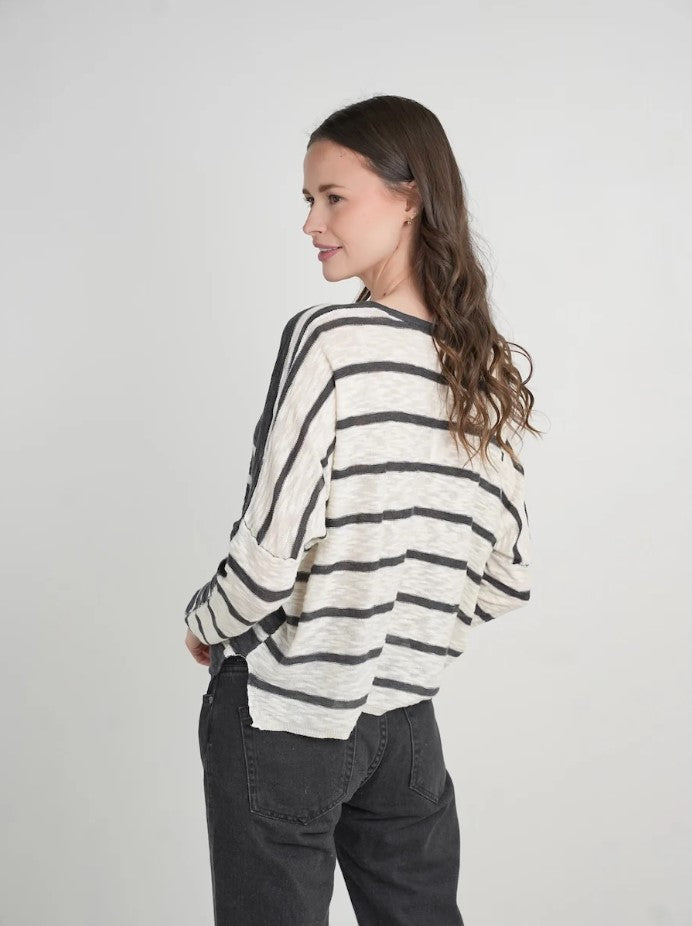 Aboat Time Knit Top - Steel