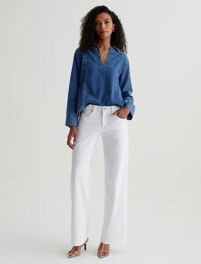 Adria Low Rise Wide Leg - Gallery White - Jaffi's