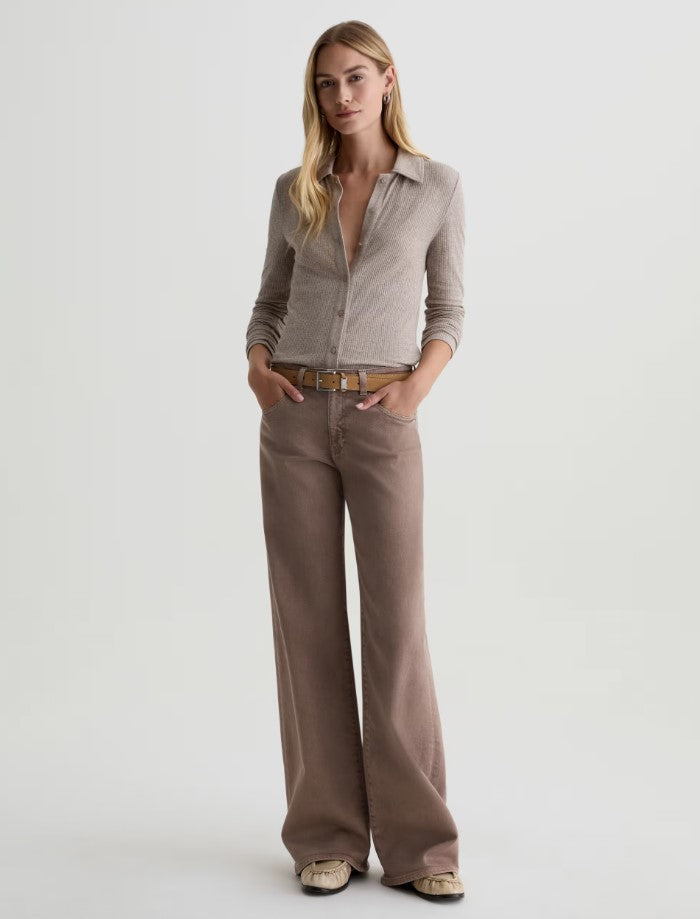 Adira Low Rise Wide Leg - Sulfur Taupe Grey