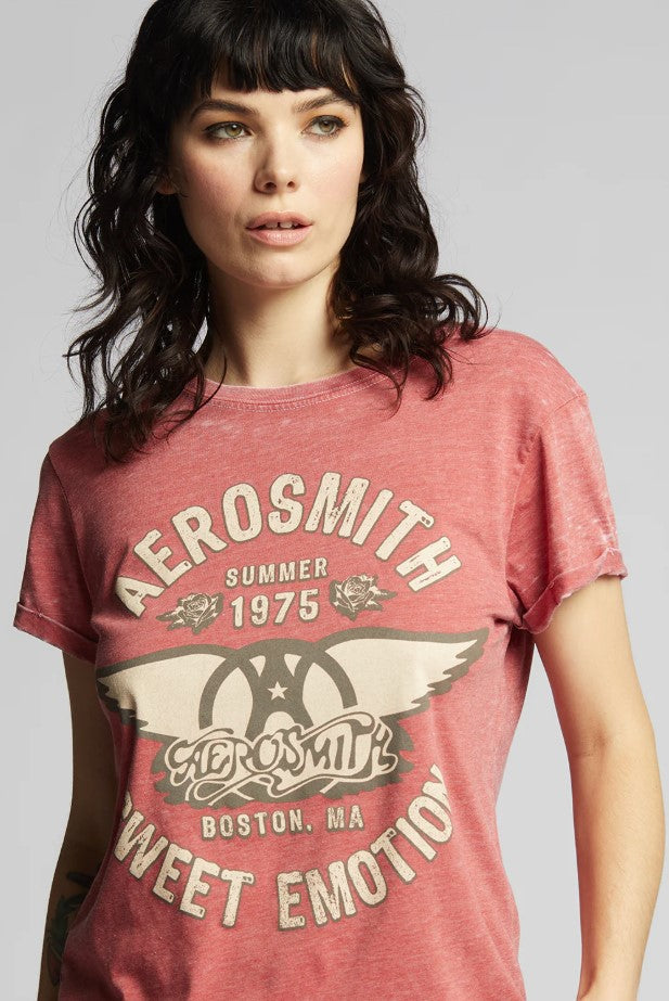 Aerosmith Sweet Emotion Burn Out Tee - Chili Pepper