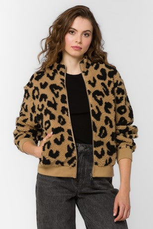 Cheetah Fuzz Aggie Jacket