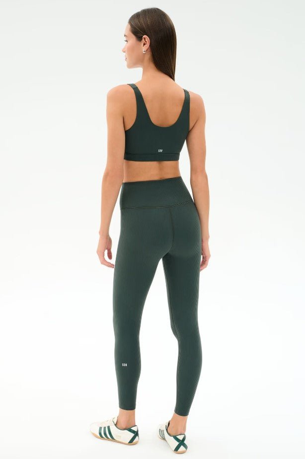 Airweight Rib High Waist 7/8th Legging - Military - Jaffi's