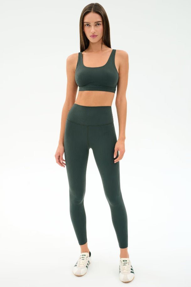 Airweight Rib High Waist 7/8th Legging - Military - Jaffi's