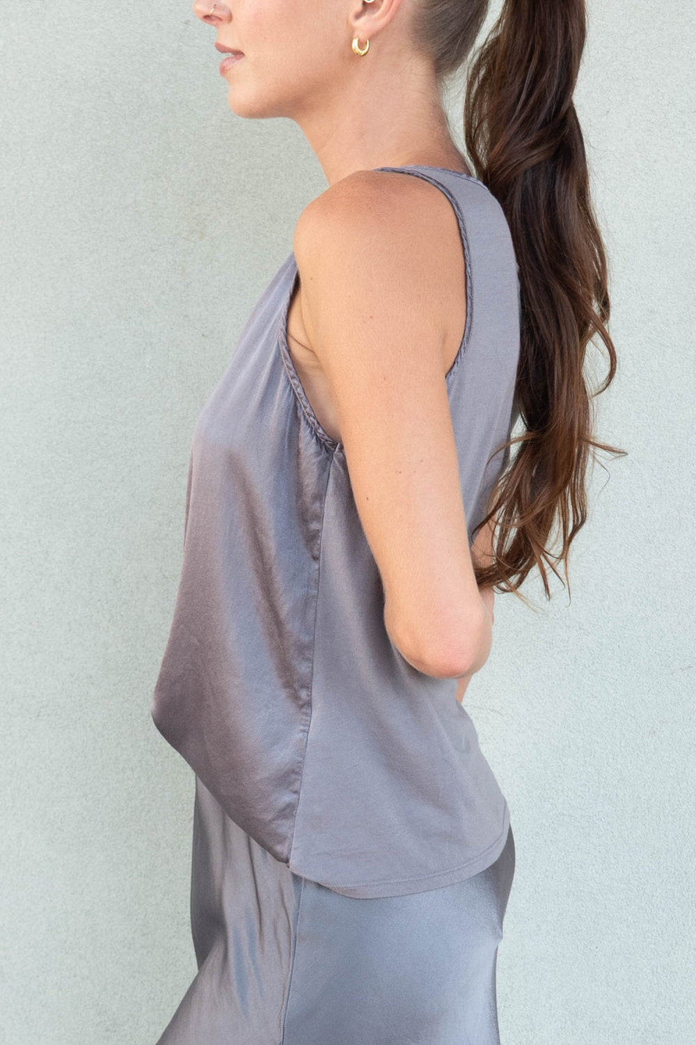 Alara Shell Tank - Thunder - Jaffi's