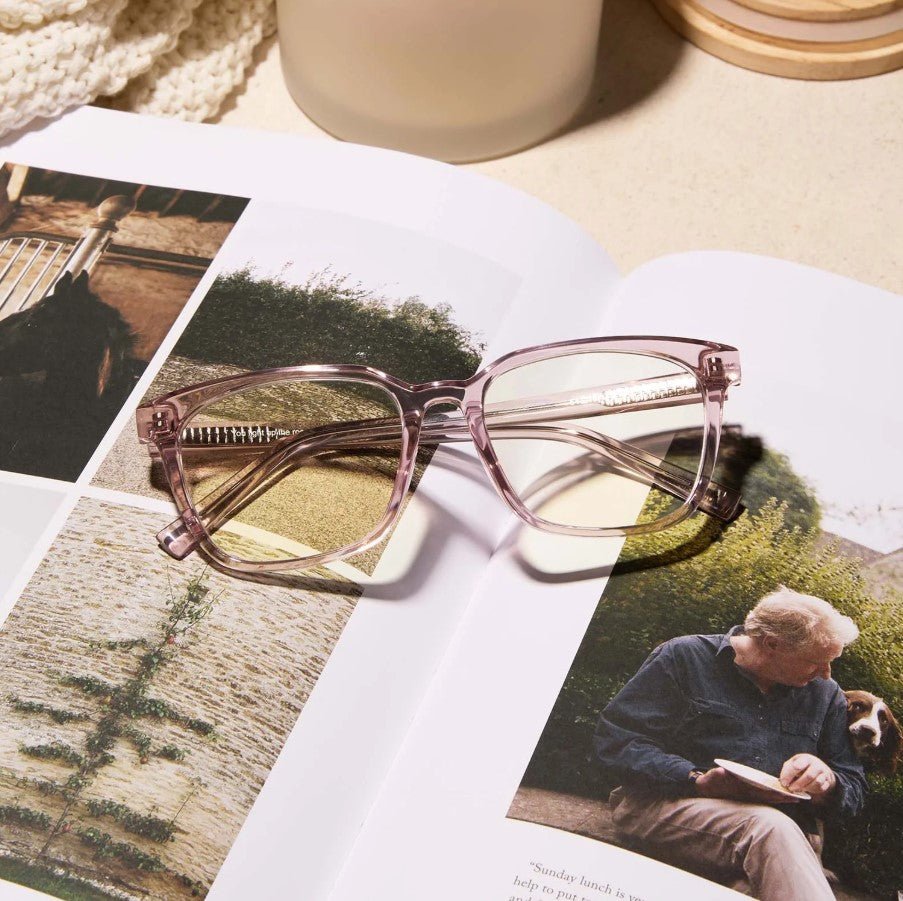 Alex Blue Light Readers - Light Pink Crystal - Jaffi's