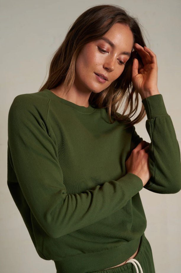 Alexi French Terry Sweatshirt - Fern Green - Jaffi's