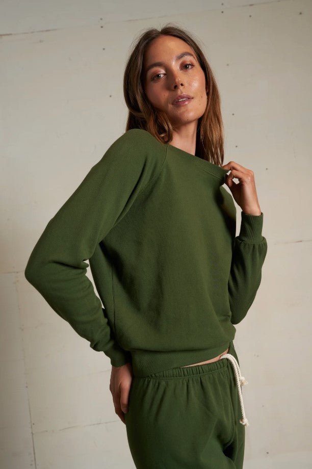 Alexi French Terry Sweatshirt - Fern Green - Jaffi's