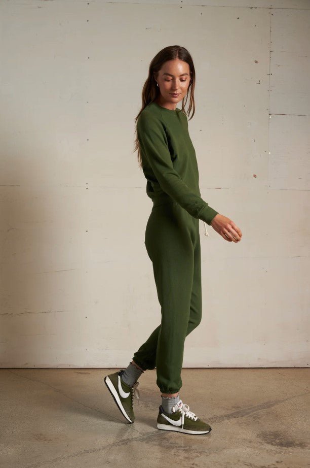 Alexi French Terry Sweatshirt - Fern Green - Jaffi's