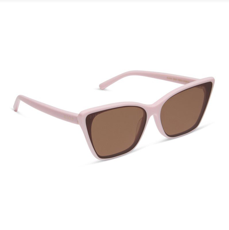 Alina Sunglasses - Powder Pink + Brown - Jaffi's