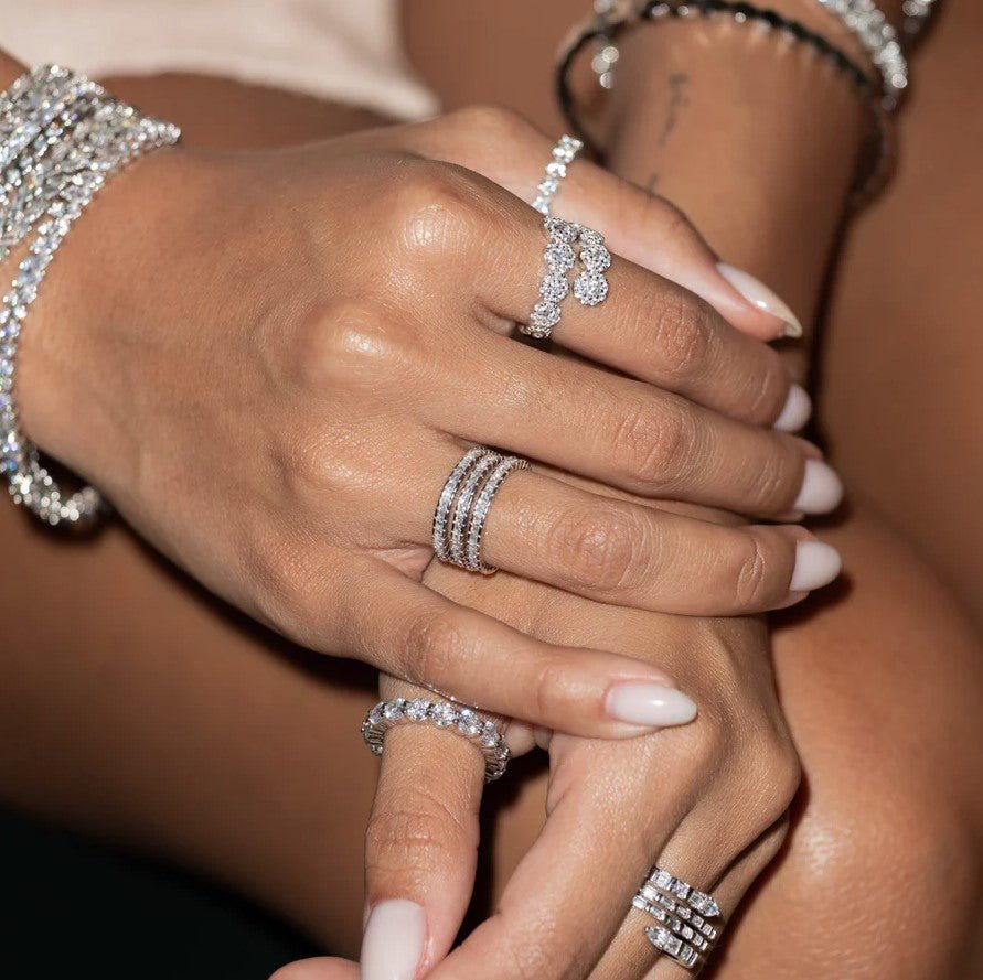 Allegra Silver Ring Set - Jaffi's