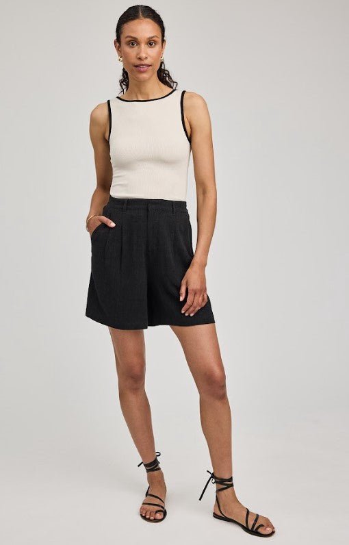 Alma Pleat Short - Black - Jaffi's