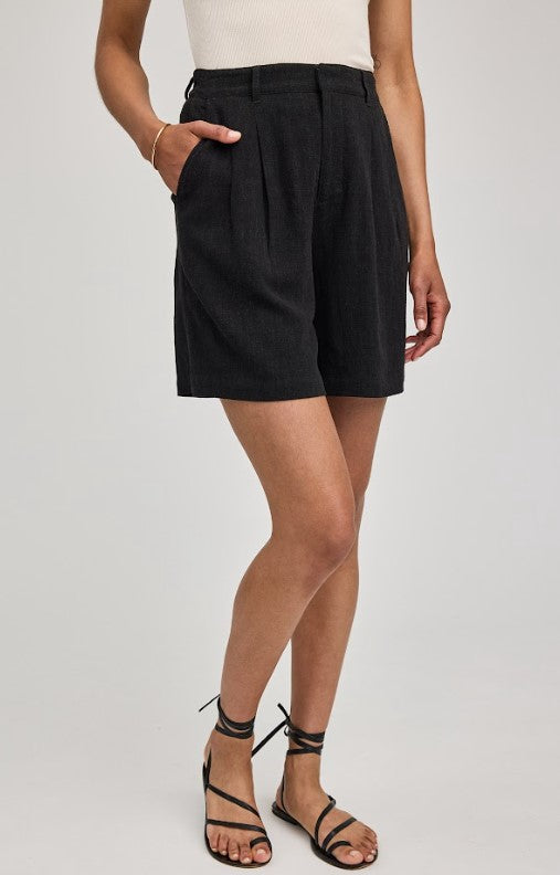 Alma Pleat Short - Black