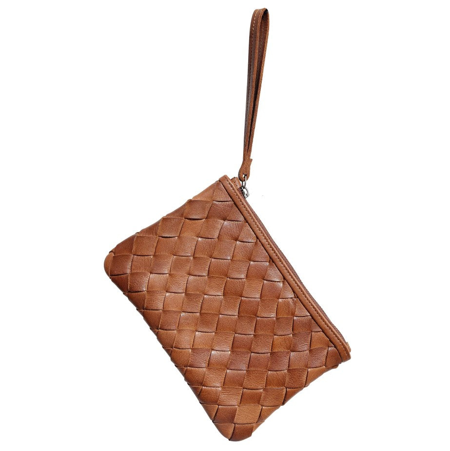 Amal Wristlet/Clutch - Cognac