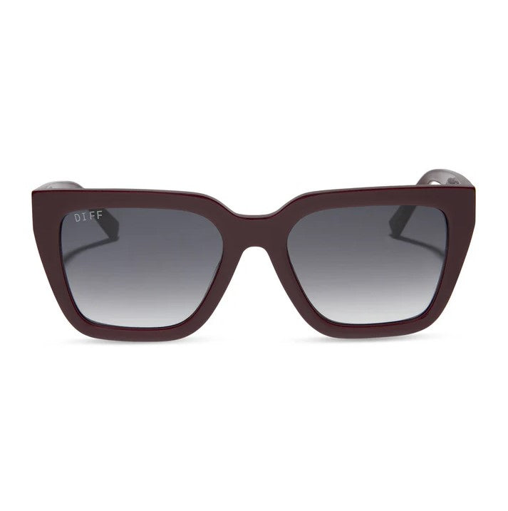 Amara Sunglasses - Dark Cherry + Grey Gradient