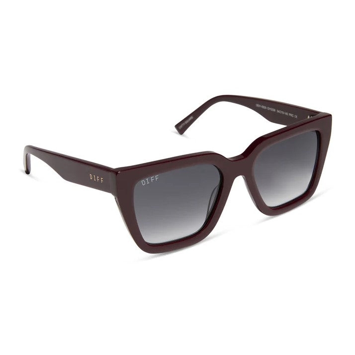 Amara Sunglasses - Dark Cherry + Grey Gradient