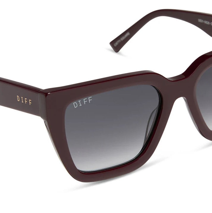 Amara Sunglasses - Dark Cherry + Grey Gradient