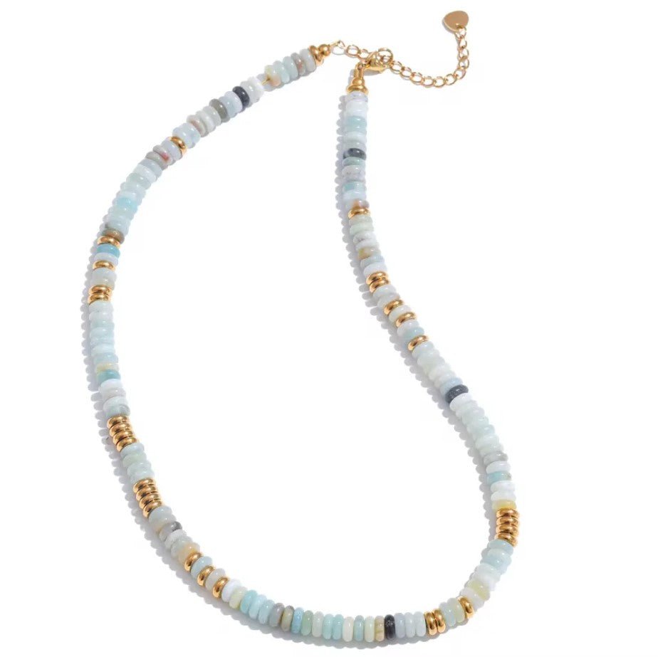 Amazonite Beaded Necklace - Jaffi's