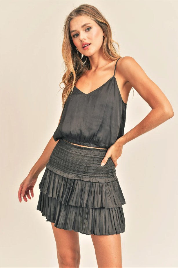 Silky Amore Top - Charcoal