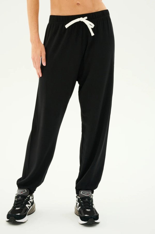 Andie Oversized Fleece Sweatpant - Black - Jaffi's
