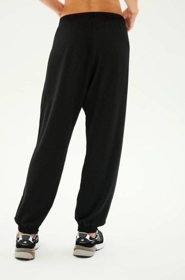 Andie Oversized Fleece Sweatpant - Black - Jaffi's