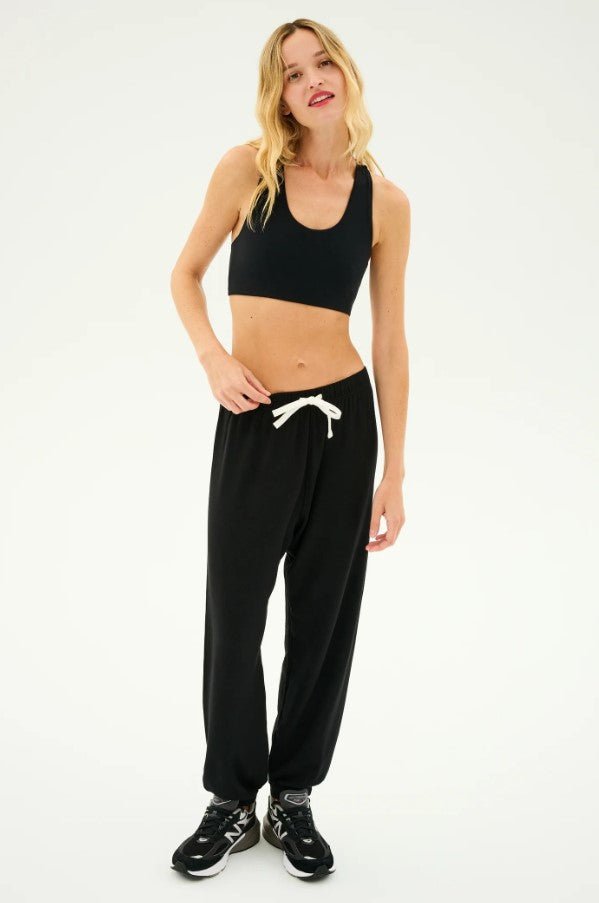 Andie Oversized Fleece Sweatpant - Black - Jaffi's