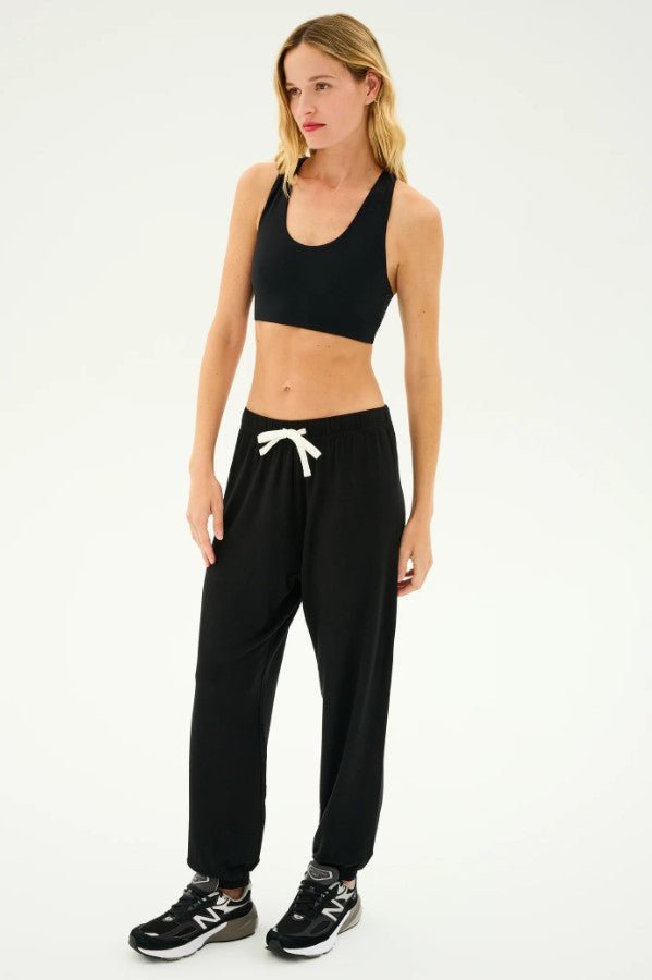 Andie Oversized Fleece Sweatpant - Black - Jaffi's