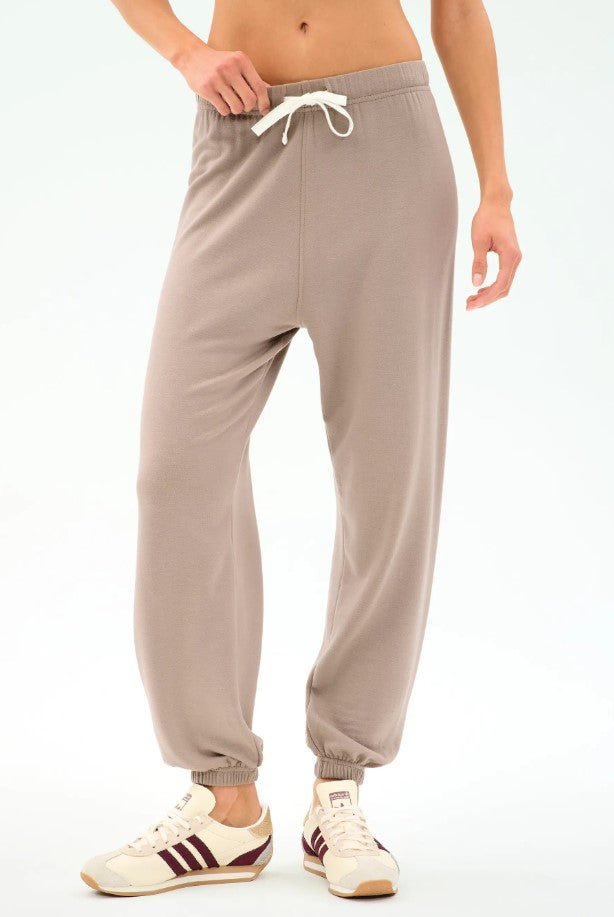 Andie Oversized Fleece Sweatpant - Latte - Jaffi's