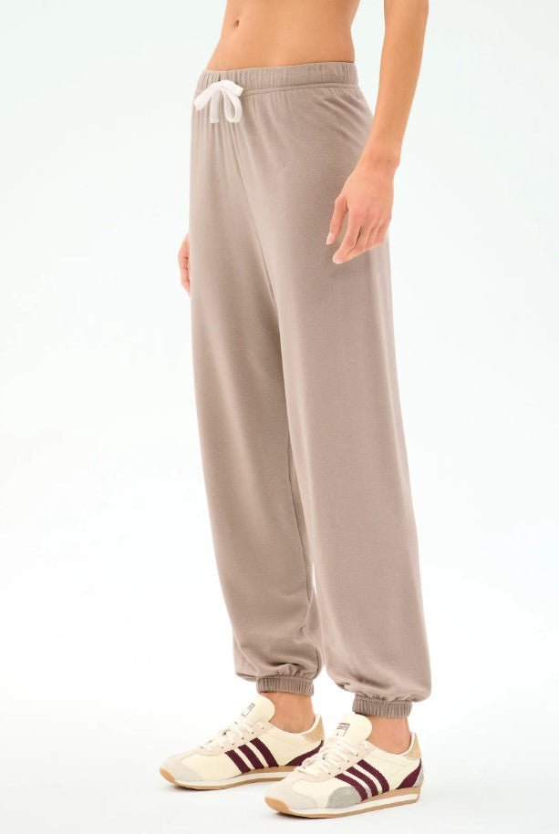 Andie Oversized Fleece Sweatpant - Latte - Jaffi's