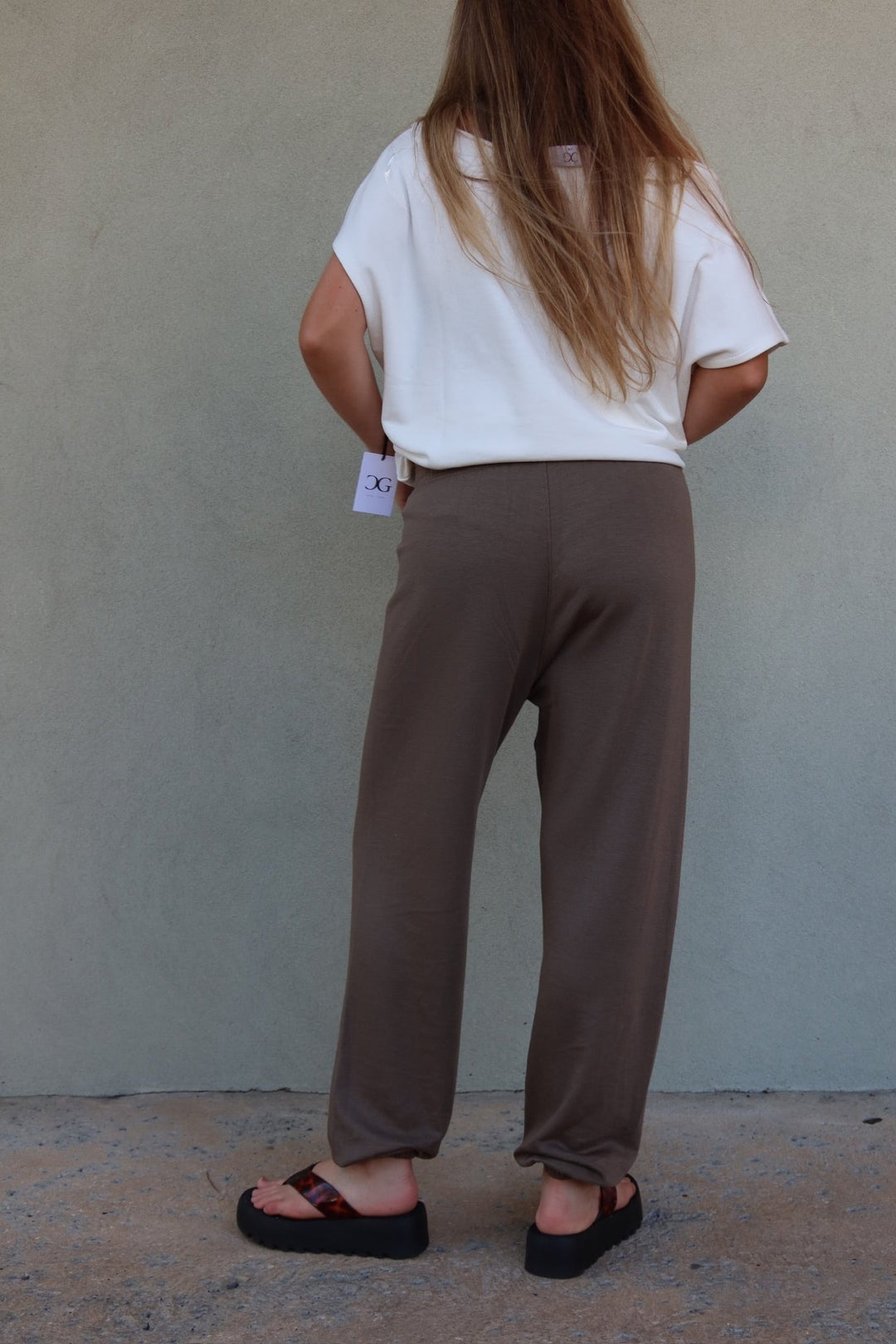 Andie Oversized Fleece Sweatpant - Lentil - Jaffi&