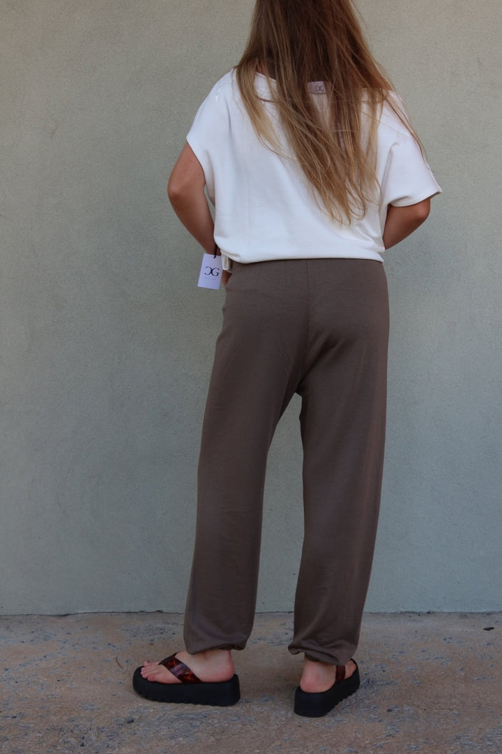Andie Oversized Fleece Sweatpant - Lentil - Jaffi&