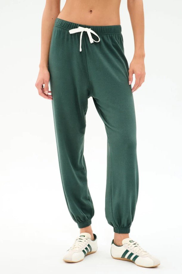 Andie Oversized Fleece Sweatpant - Military - Jaffi's