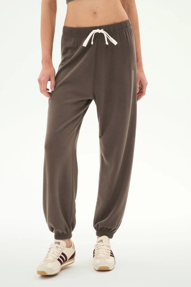 Andie Oversized Fleece Sweatpant - Lentil
