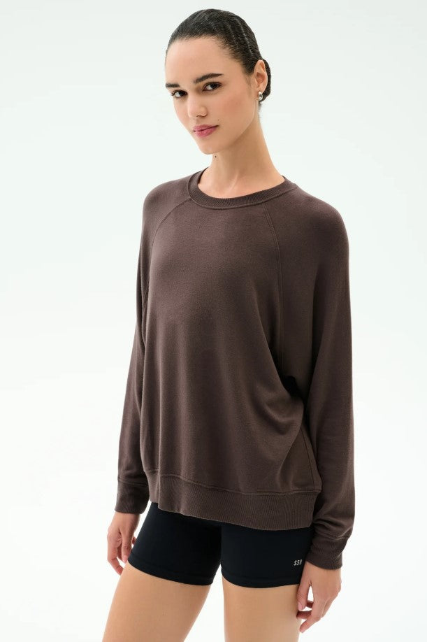 Andie Fleece Sweatshirt - Dark Chocolate