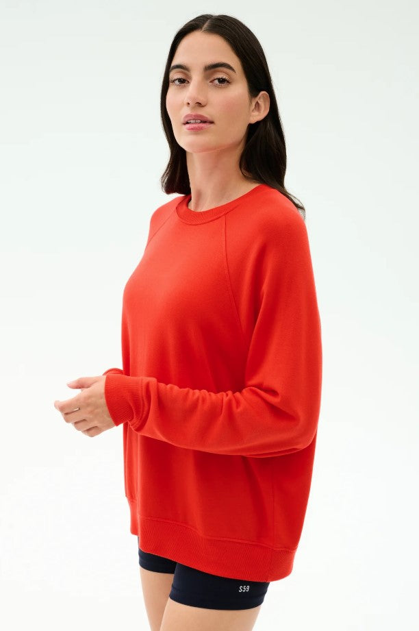 Andie Fleece Sweatshirt - Lotus Red